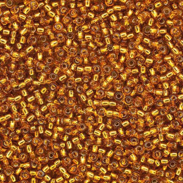 Бисер Preciosa прозрачный с сереб. центр. 10/0 (17070), круг. отв., 500гр