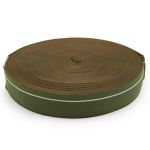 Резинка для мужских трусов и боксеров 35.0 мм / 25 метров, тканая мягкая, 24 г/м, хаки/белый полоса