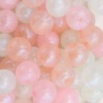 Бусины акрил ⌀12 мм, 50 г (52±10 шт), дымка с АВ шиммером, круглые,  Astra&Craft (пастельный микс), 2012