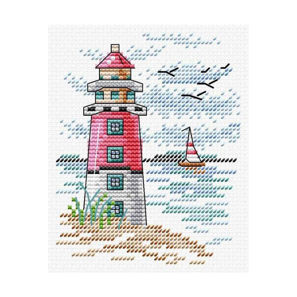 Набор для вышивания нитками МП Студия, Маяк надежды9х11см