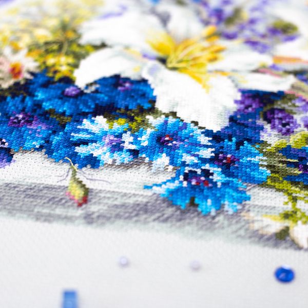 Набор для вышивания нитками Чудесная игла Premium 310-227, Нежный дуэт, 40х25 см