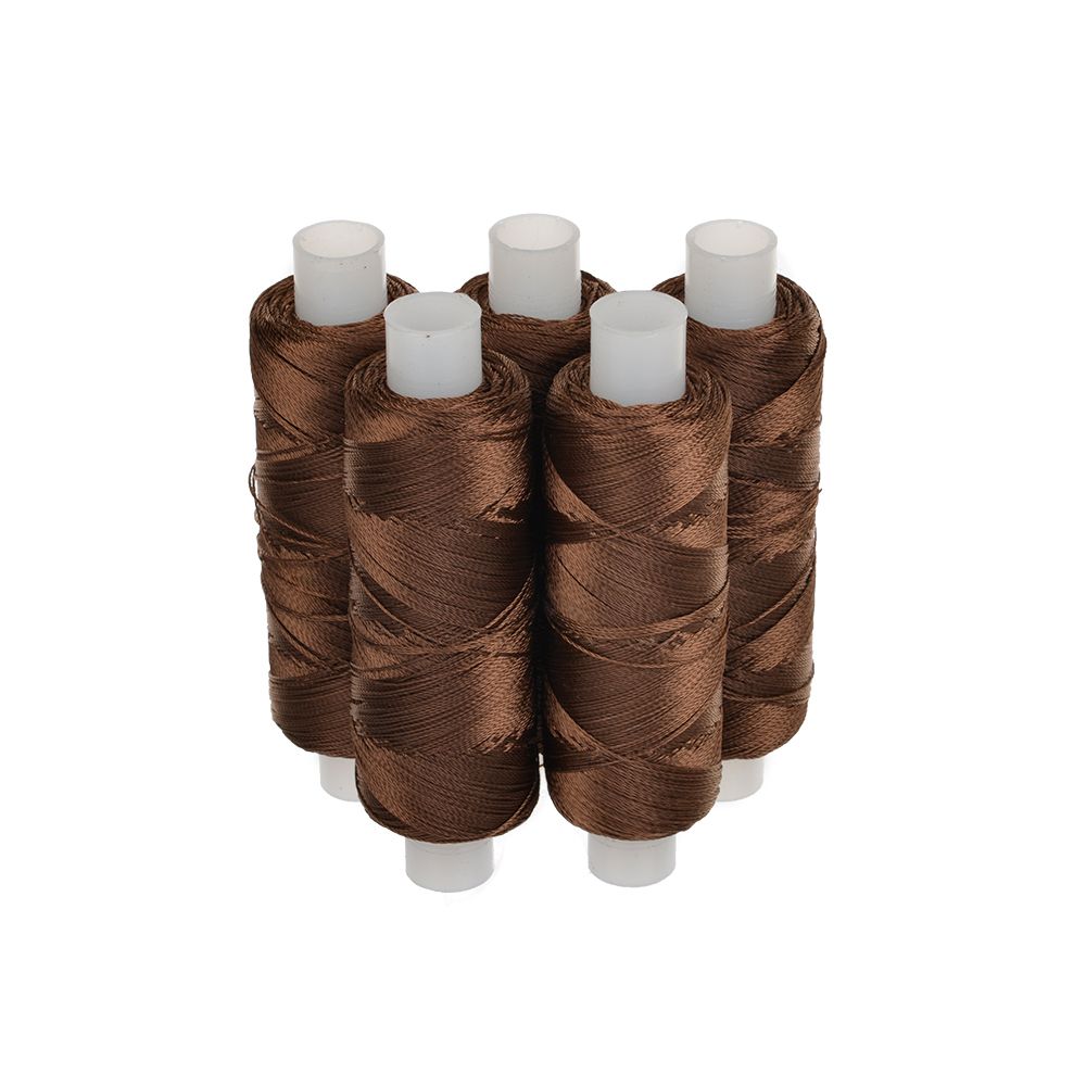 Нитки капрон 9К коричневый 200м наб.5 катушек