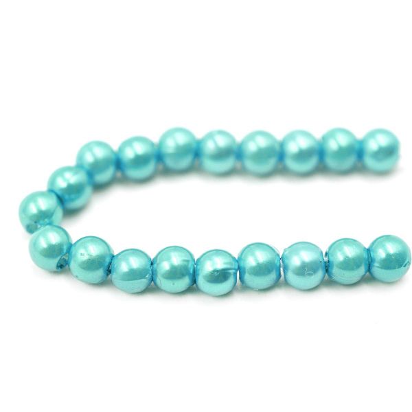 Бусины пластик (жемчуг) ⌀4 мм, 25 г, Astra&Craft, 029 NL бирюза