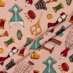 Ткань для пэчворка Peppy Век моды, отрез 50х55 см, 146 г/м², ВМ-14 розовый, Peppy