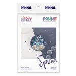 Набор для вышивания нитками Panna Живая картина JK-2299, Брошь. На луне, 5.5х5.5 см