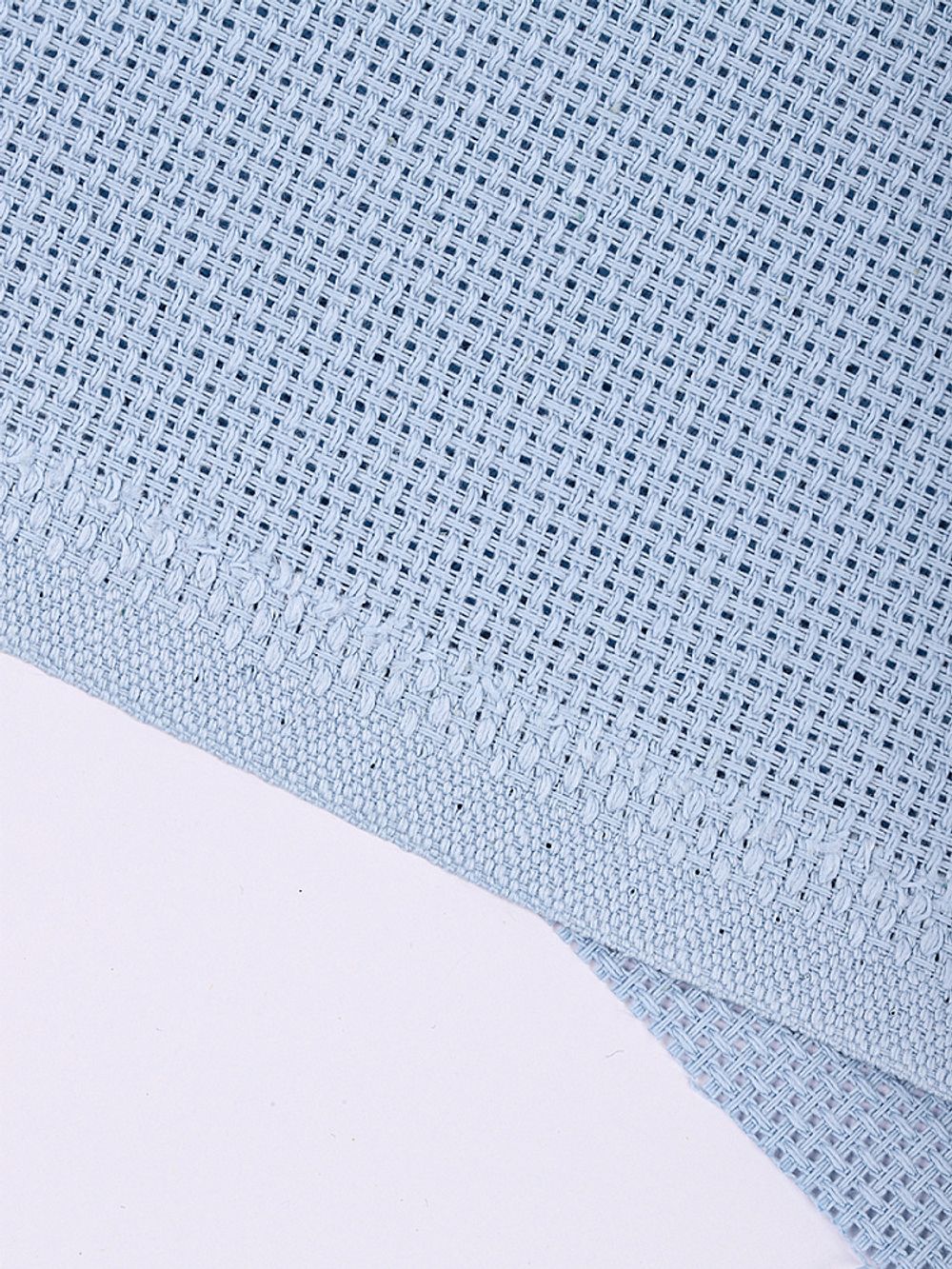 Канва для вышивания крупная, 854 (10х44кл) 40х50 см, цв. 182 голубая