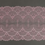 Кружево эластичное (стрейч) 8034 195мм цв.F134 розовый, 10 м, Kruzhevo