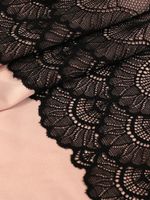 Кружево бельевое эластичное 195 мм / 2.7 м, 8034, цв.02 черный, Kruzhevo