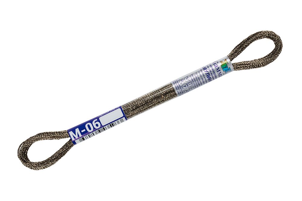 Мулине Gamma металлик, цв.М-06 черный/золото, 12 мотков по 8 метров