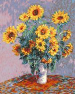 Картина по номерам Фрея, Клод Моне, Подсолнухи, 50х40 см