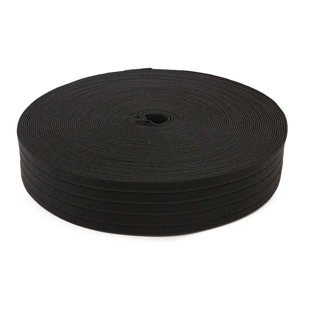 Резинка вязаная (стандарт) 50 мм / 25 метров, черный