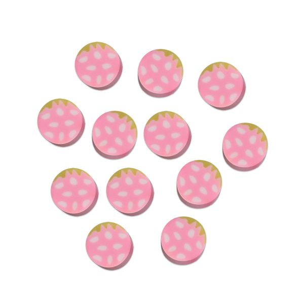 Бусины полимерная глина ⌀10 мм, 70 шт (6х12 шт), /РП/, №08 земляничка, Zlatka PCV