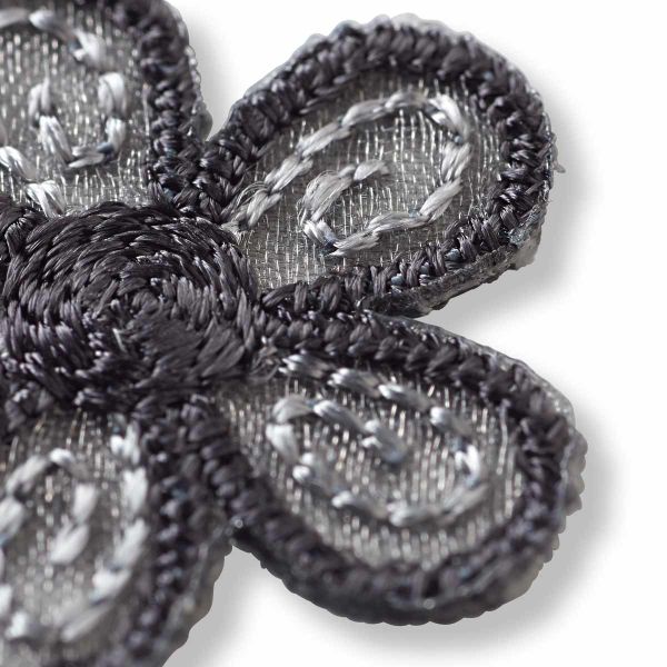 Аппликация самоклеящаяся/приутюживающаяся Цветы черный цв, мал, Prym