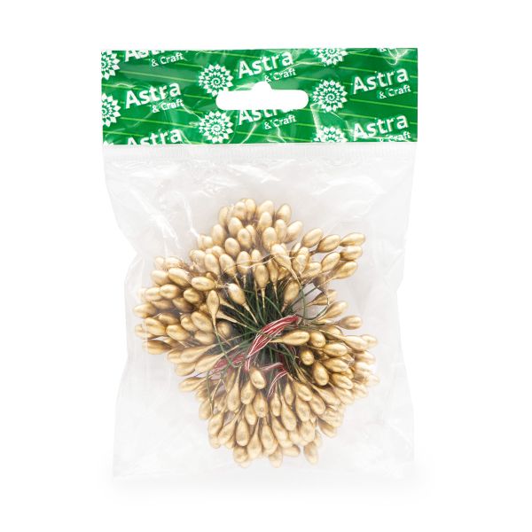 Тычинки для искусственных цветов 0,5х6см (вес 50гр ±3 гр) (7 золотой)