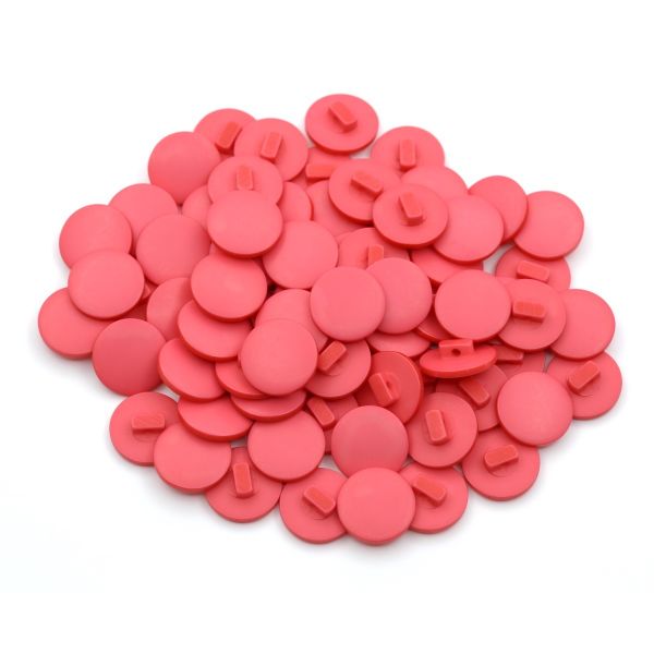 Пуговицы на ножке 24L (15мм) (Coral (коралловый)) NE68, 72 шт