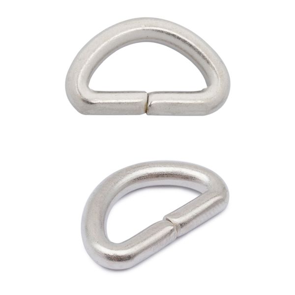 Полукольцо сварное металл внутр. 12 мм (внешн. 17х11 мм, ⌀2.5 мм), 50 шт, серебро ГР, 6046