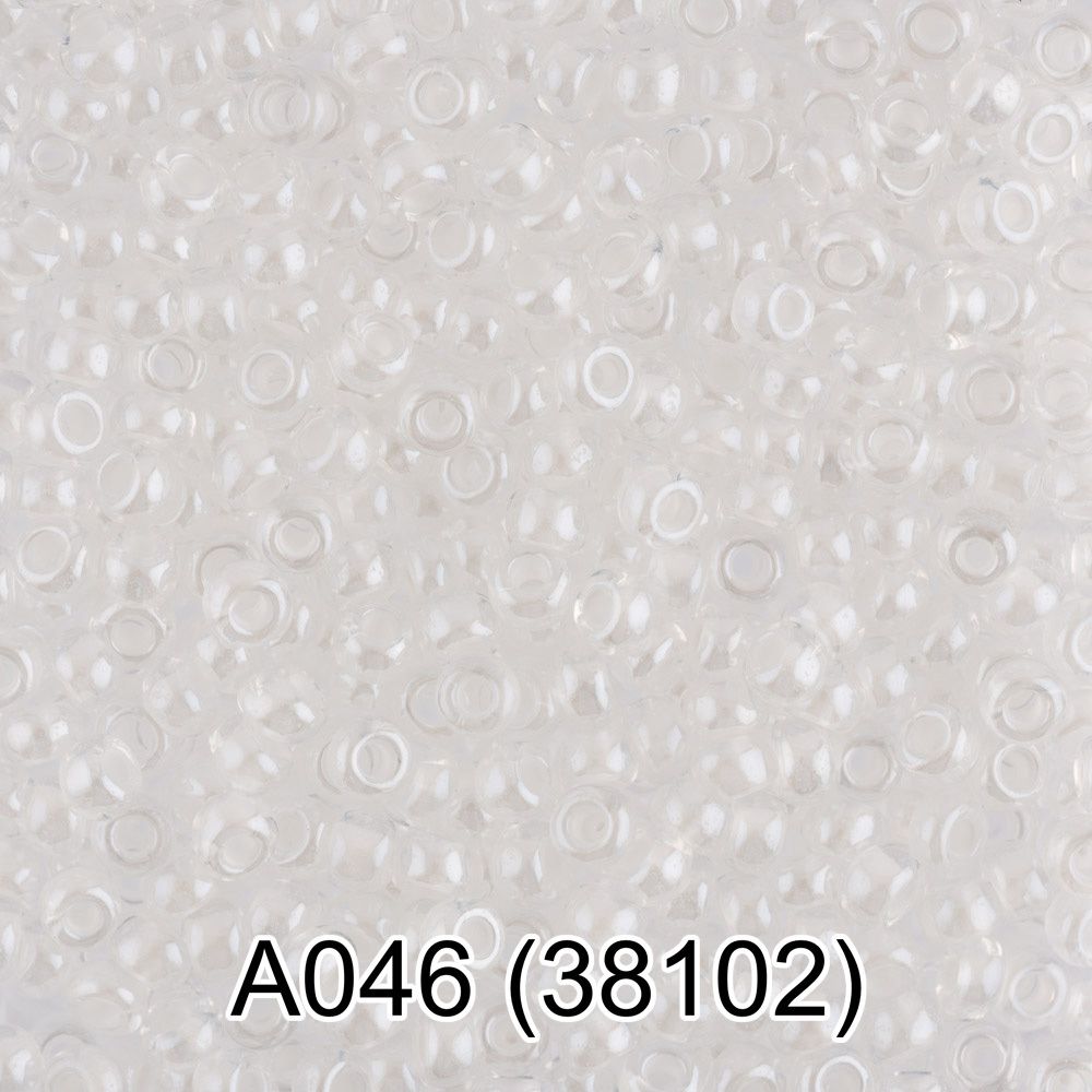 Бисер Preciosa круглый 10/0, 2.3 мм, 10х5 г, 1-й сорт, A046 белый, 38102, круглый 1