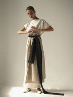 Льняная ткань 140 г/м², 150 см / 3 метра, TBY.DJ.26.1.3, цв.натуральный