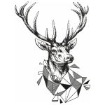 Термотрансфер №06, 1 шт, M-616 Олень 11х15 см, Gamma