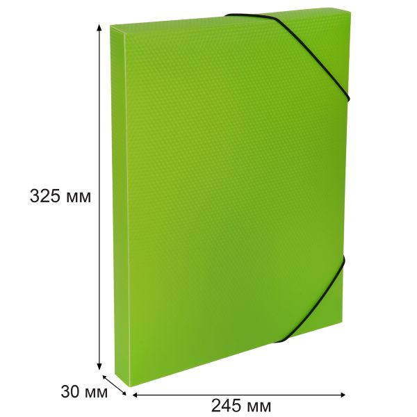Короб архивный пластиковый 30 мм, 1 шт, Prisma neon A4 эффект 3D, лайм, Expert Complete ЕС240400021
