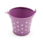 Ведро в горошек 6х5,3см (сиреневый), AR004-1