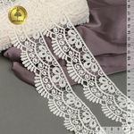 Кружево гипюр (плетёное) 60 мм, TBY.0740, F102 молочный, 13.71м, Kruzhevo