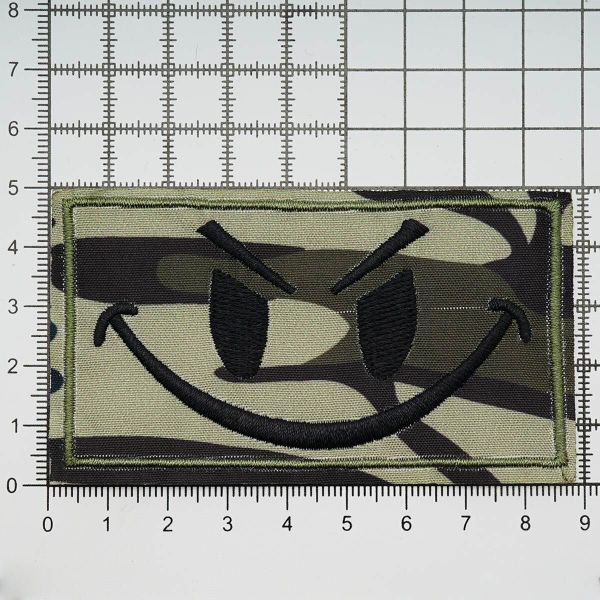 Термоаппликация Прямоугольник с улыбкой 90х50мм (Khaki (хаки)), 2 шт, LA563