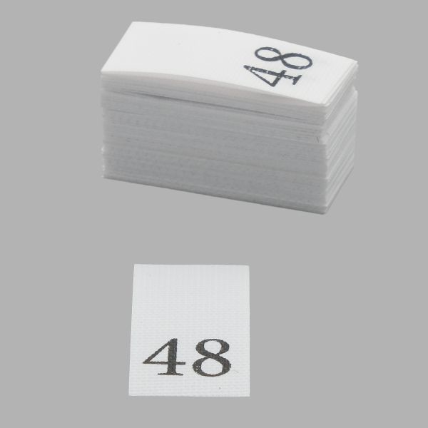 Этикетка-размерник, белый, 10х20 мм, 100 шт, 48