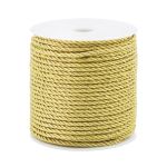 Шнур витой ⌀3.0 мм / 50 метров, металлизированный, золото