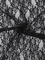 Ткань кружевная гипюр стрейч 100 г/м², ш.150см, арт.G039 цв.черный, уп.1м