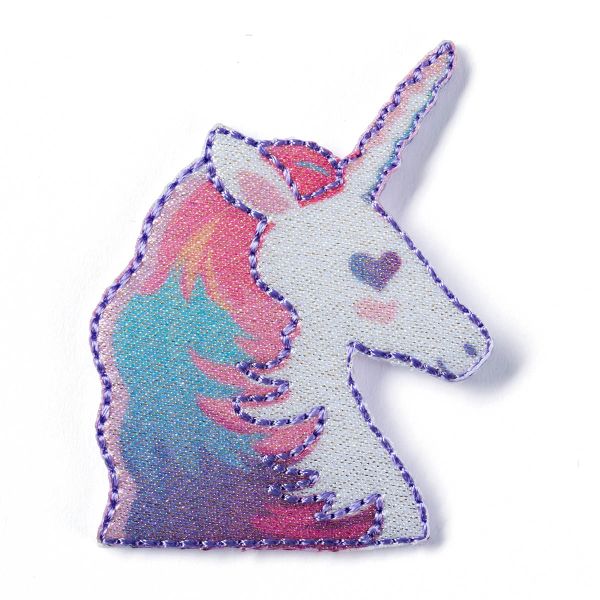 Термоаппликация Голова единорога роз/фиол, Prym