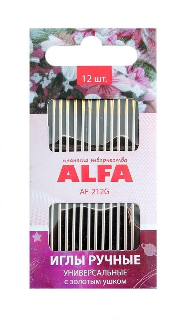 Иглы ручные универсальные с золотым ушком, 1 шт, AF-212G