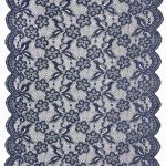 Кружево бельевое эластичное 400 мм / 13.72 м, цв. C147 т.синий