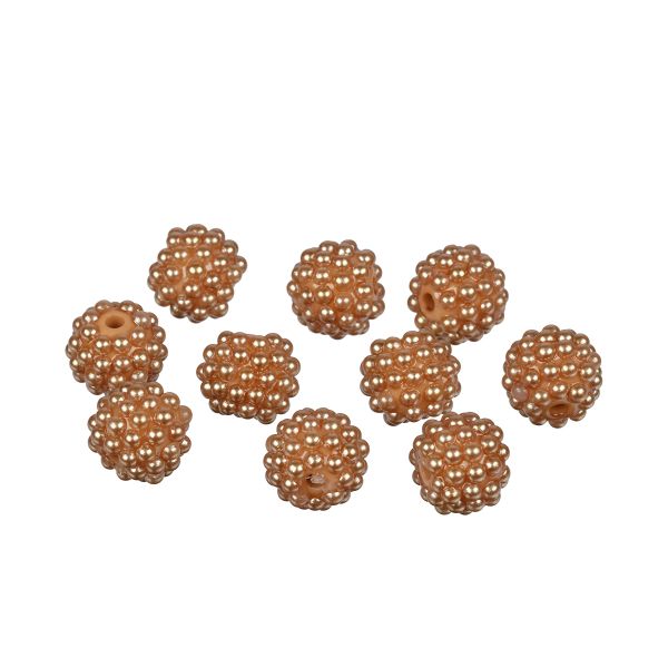 Бусины пластик ⌀14 мм, 10 шт, №21 золотистый, Zlatka BWS-14