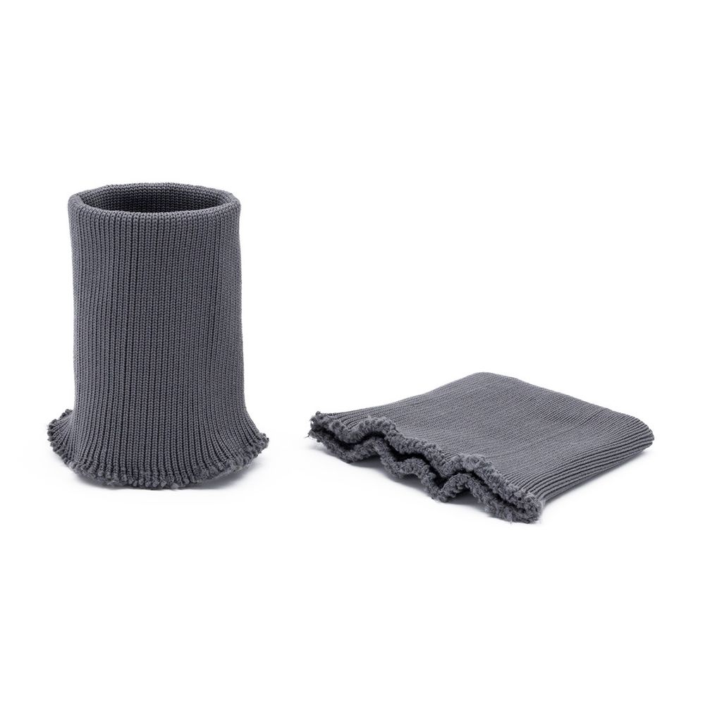 Манжеты трикотажные 9.0х9.5 см, 1 пара, средней плотности 14 кл, 1х1, 8123 серый