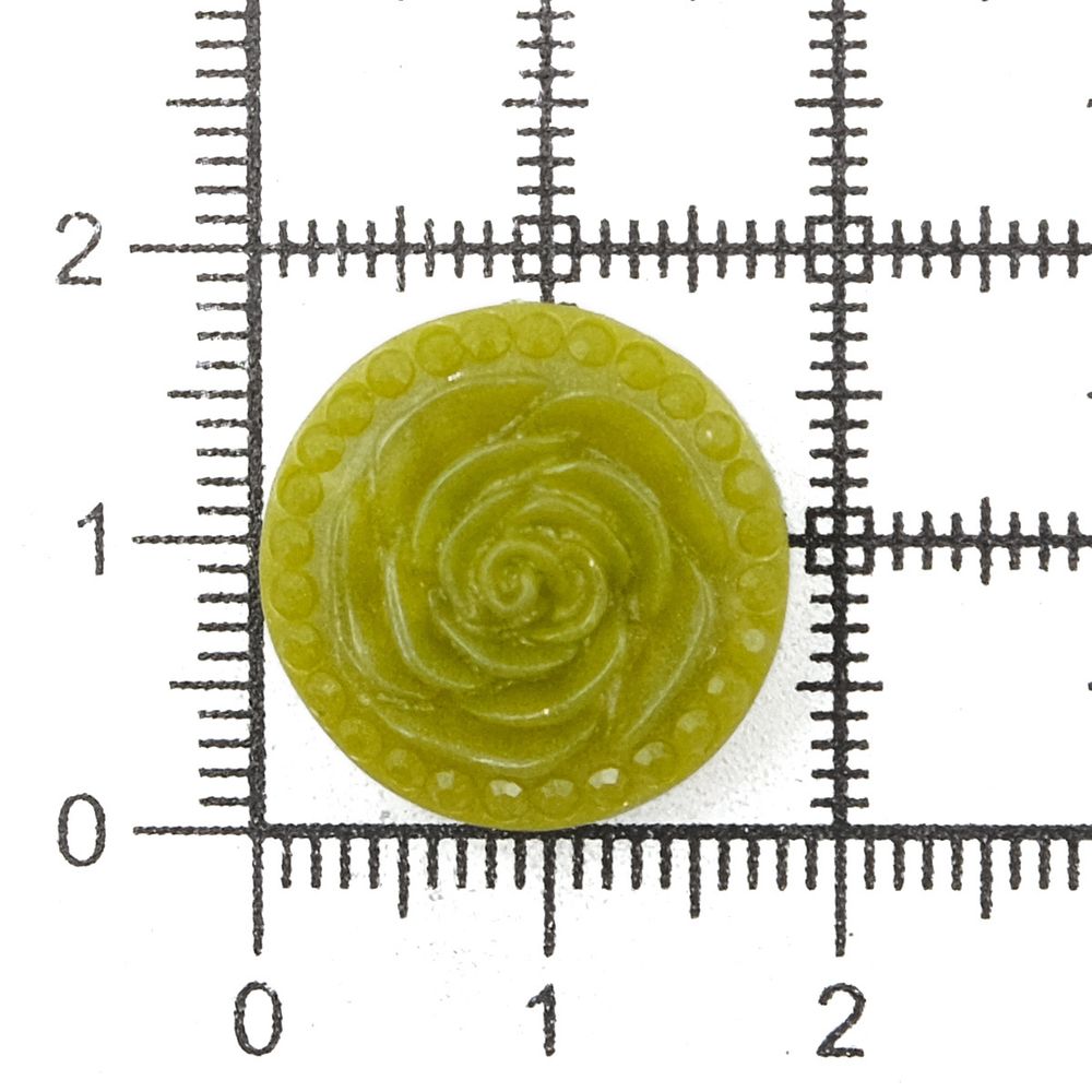 Пуговицы на ножке Розочки, 10 шт (23 травяной)