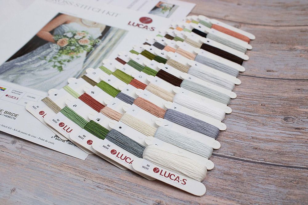 Набор для вышивания нитками Luca-S, Невеста 19х28 см