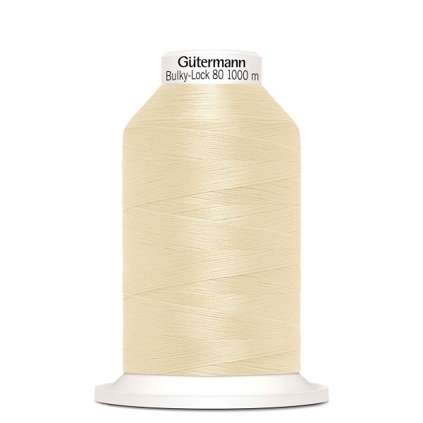 Нитка текстурированная Gutermann Bulky-Lock 80, 1000 м, 414 св.кремово-бежевый, 5 катушек