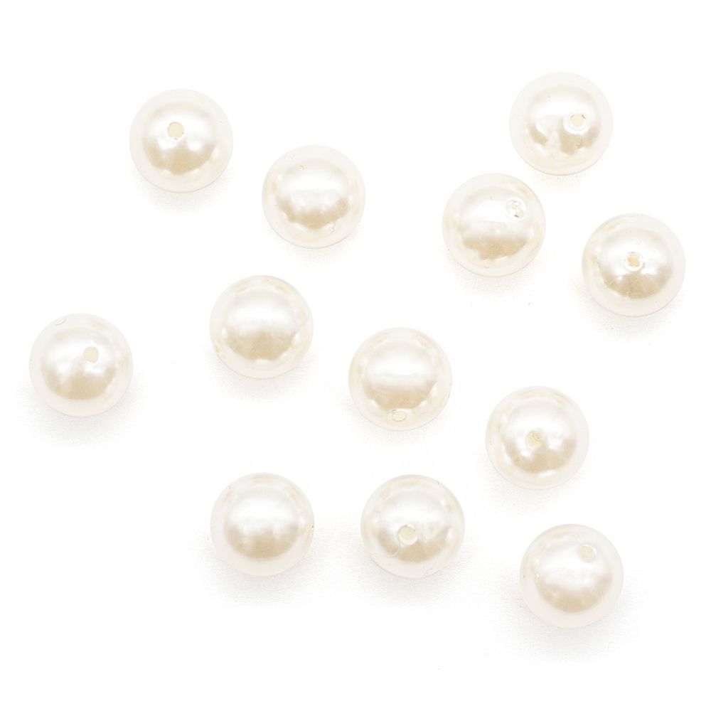 Бусины пластик (жемчуг) ⌀16 мм, 25 г, Astra&Craft, 001 NL белый