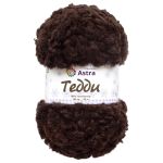 Пряжа Astra Premium (Астра Премиум) Тедди букле / уп.1 мот. по 150 г, 35 м, 07 коричневый