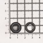 Люверсы металл ⌀_7.3 мм (внутр.), h5.41 мм (внутр.), №5, сталь, черная резина, уп.≈1000 шт, New Star