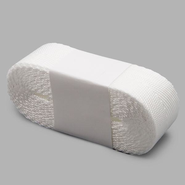 Стропа (ременная лента) 25 мм / 5х2.5 метра, толщ. 1.0 мм, [15.1 г/пог.м], 100% п/п, 1 белый