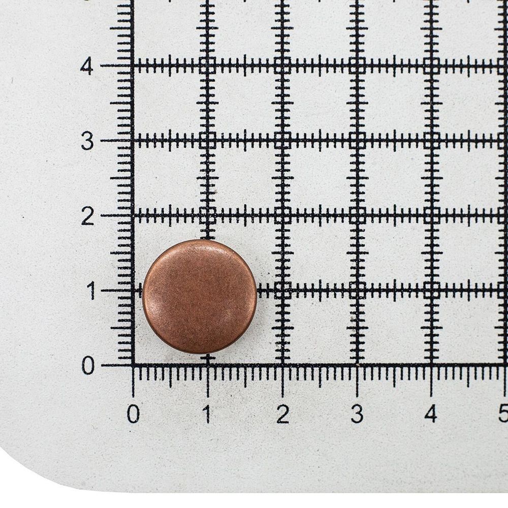 Часть кнопки Альфа (S-образная) ⌀15 мм (A-часть), ⌀15 мм (A-часть), 5/15, (A-часть) цв.металл, медь, 100 шт, BIG