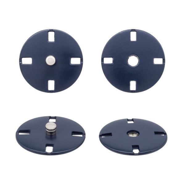Кнопка пришивная металл ⌀21.0 мм, 10 шт, синий, KN13