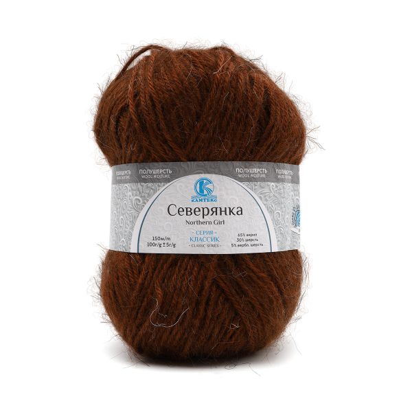 Пряжа Камтекс Северянка / уп.10 мот. по 100 г, 150 м, 049 медный