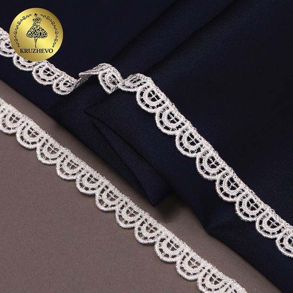 Кружево гипюр (плетёное) 10 мм, TBY.C0334, теплый белый, 13.71м, Kruzhevo