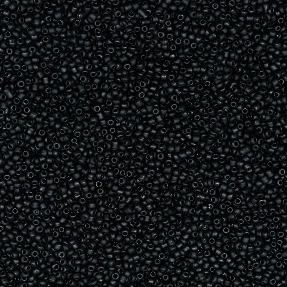 Бисер Astra&Craft 11/0 (2.1 мм), 500 г, цв. M49 черный/непрозр.матовый