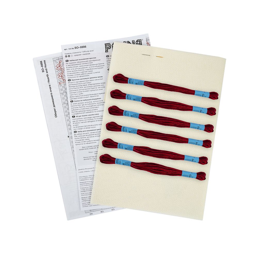 Набор для вышивания нитками Panna, Оберег домашнего очага, 30х30 см