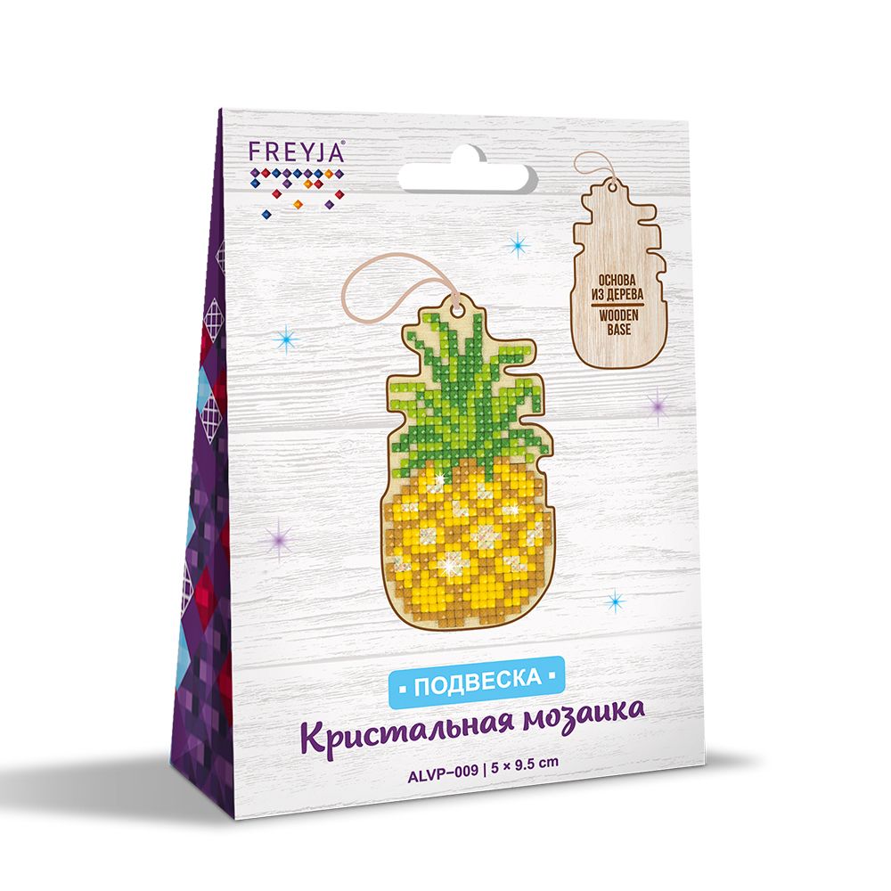 Алмазная (кристальная) мозаика Фрея, Ананас, 5х9,5 см