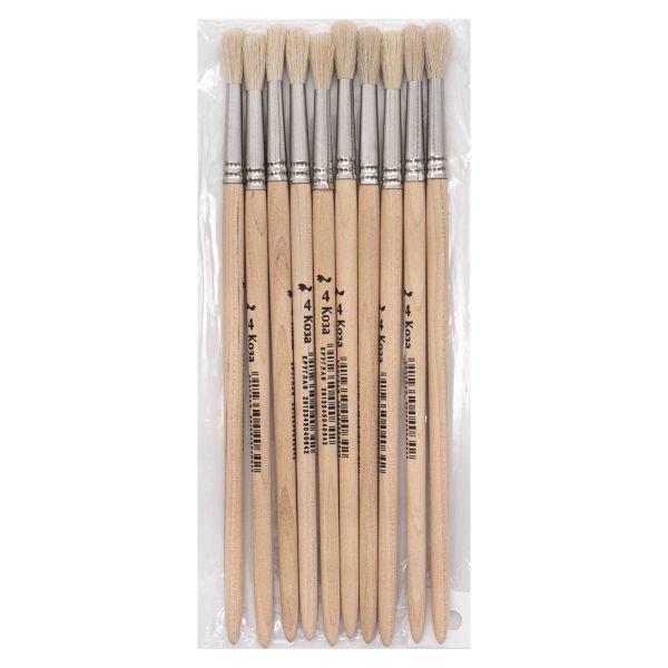 Кисть коза школьная №4,10 шт